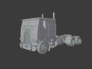 Freightliner FLT - FLA Cabover Semi Truck Modelo 3D