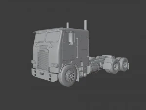 Freightliner FLT - FLA Cabover Semi Truck 3D Model