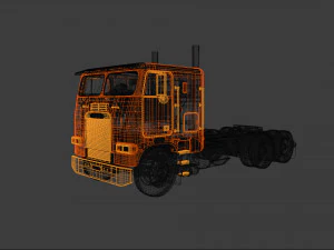 Freightliner FLT - FLA Cabover Semi Truck 3D Model