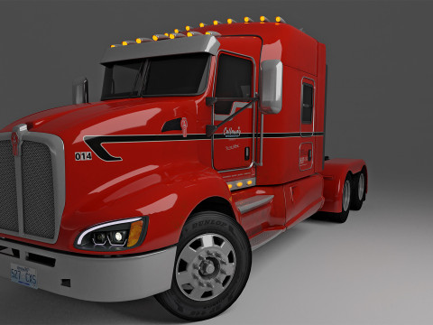 Kenworth T660 Semi Truck 3Dモデル