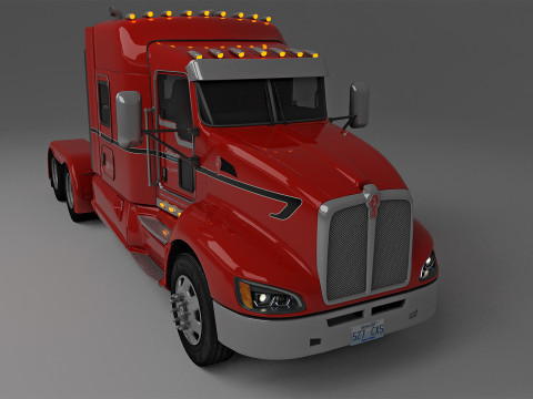 Kenworth T660 Semi Truck 3Dモデル