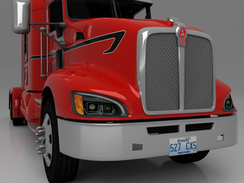 Kenworth T660 Semi Truck 3Dモデル