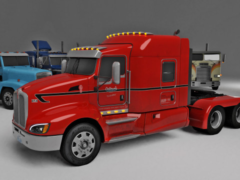 Kenworth T660 Semi Truck 3Dモデル