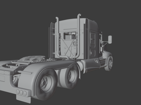 Kenworth T660 Semi Truck 3Dモデル