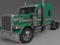 Peterbilt 589 Semi Truck 3D Model