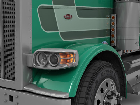Peterbilt 589 Semi Truck 3D Model