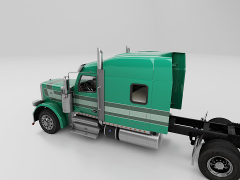Peterbilt 589 Semi Truck 3D Model