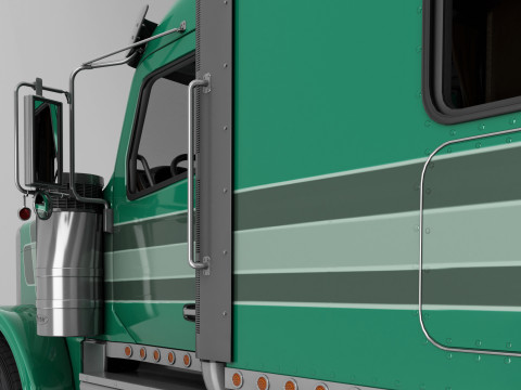 Peterbilt 589 Semi Truck 3D Model