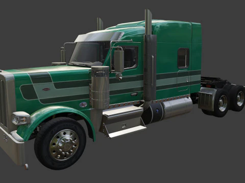 Peterbilt 589 Semi Truck 3D Model