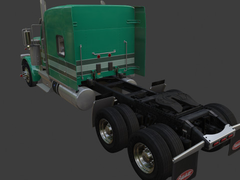 Peterbilt 589 Semi Truck 3D Model