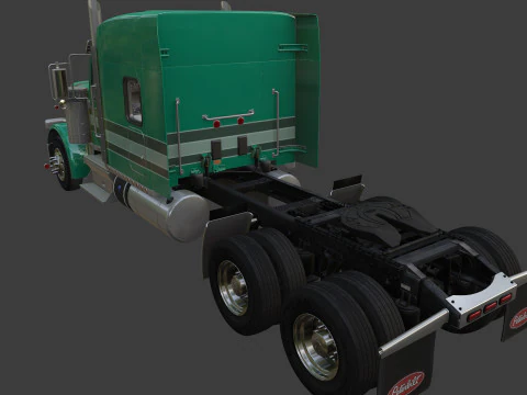 Peterbilt 589 Semi Truck 3D Model