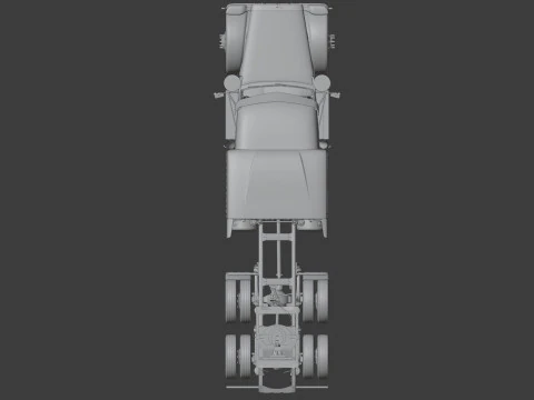 Peterbilt 589 Semi Truck 3D Model