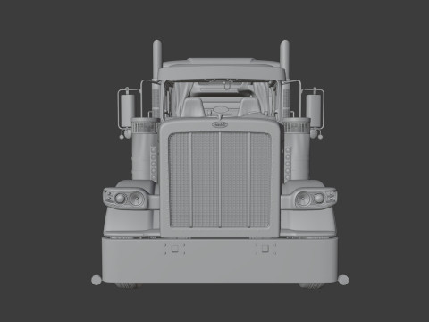 Peterbilt 589 Semi Truck 3D Model