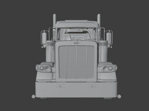 Peterbilt 589 Semi Truck 3D Model