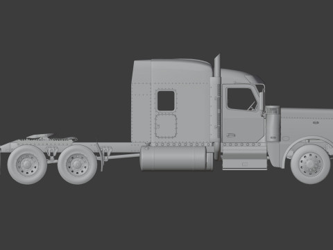 Peterbilt 589 Semi Truck 3D Model