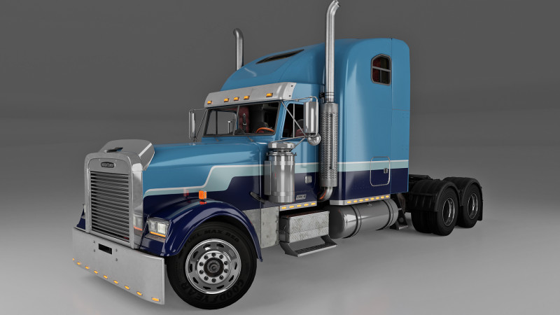 Freightliner FLD 132 Classic XL Modelo 3D .c4d .max .obj .3ds .fbx .stl .blend 
