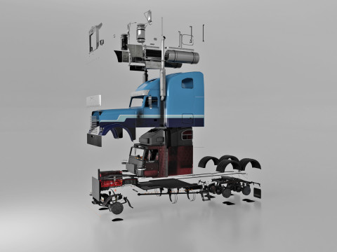 Freightliner FLD 132 Classic XL Modelo 3D