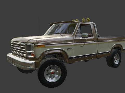 F250 Truck Complete Model 3D Model