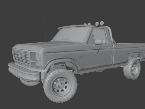 F250 Truck Complete Model 3D Model