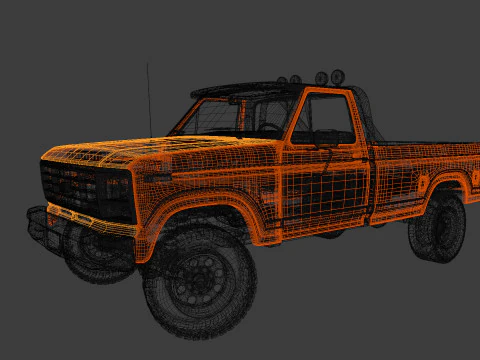 F250 Truck Complete Model 3D Model
