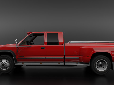Chevy 3500 Dually Pickup Truck - Complete Model Modello 3D