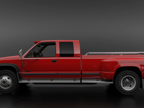 Chevy 3500 Dually Pickup Truck - Complete Model 3D Model