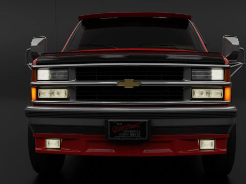 Chevy 3500 Dually Pickup Truck - Complete Model 3D Model