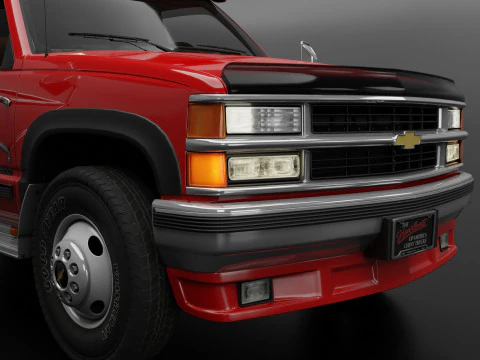 Chevy 3500 Dually Pickup Truck - Complete Model 3D Model