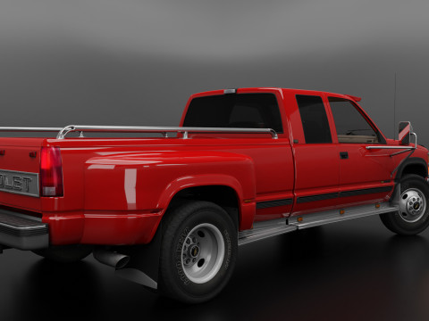 Chevy 3500 Dually Pickup Truck - Complete Model Modello 3D