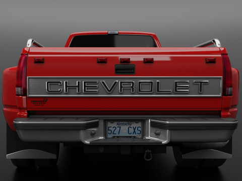 Chevy 3500 Dually Pickup Truck - Complete Model Modello 3D