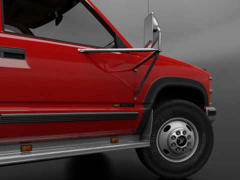 Chevy 3500 Dually Pickup Truck - Complete Model 3D Model