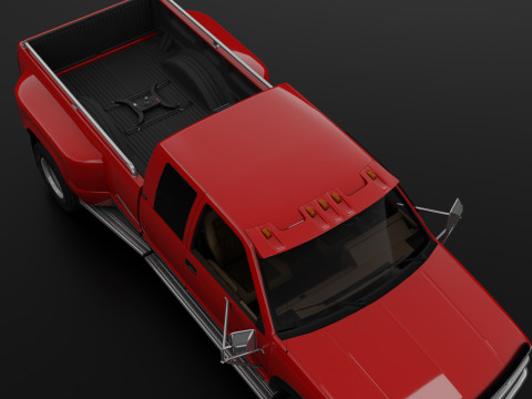 Chevy 3500 Dually Pickup Truck - Complete Model Modello 3D