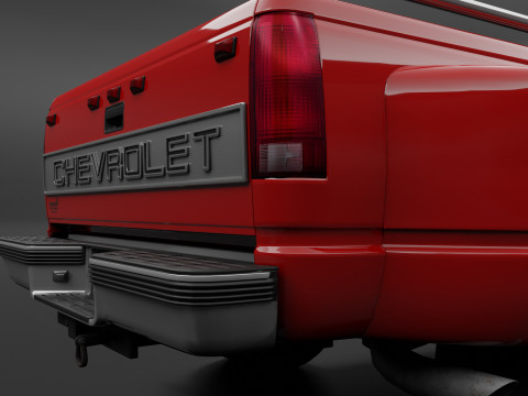 Chevy 3500 Dually Pickup Truck - Complete Model Modello 3D