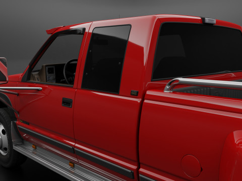 Chevy 3500 Dually Pickup Truck - Complete Model Modello 3D