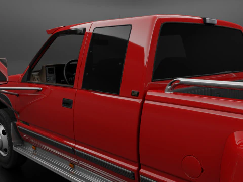 Chevy 3500 Dually Pickup Truck - Complete Model 3D Model