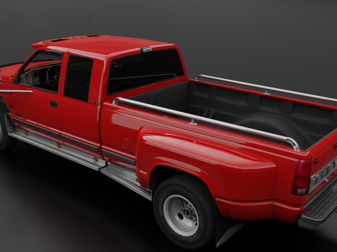 Chevy 3500 Dually Pickup Truck - Complete Model Modello 3D