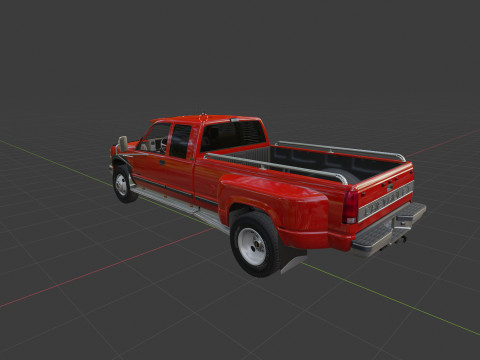 Chevy 3500 Dually Pickup Truck - Complete Model Modello 3D