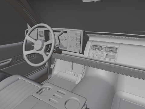 Chevy 3500 Dually Pickup Truck - Complete Model Modello 3D