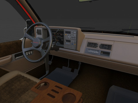 Chevy 3500 Dually Pickup Truck - Complete Model Modello 3D