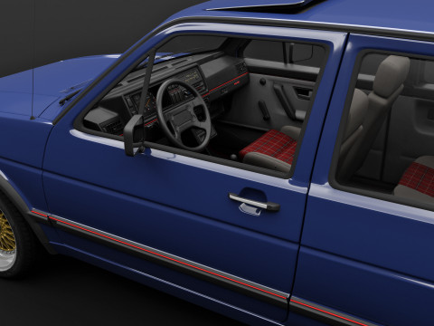 VW Golf GTI 16V MK2 - Complete Model Modello 3D