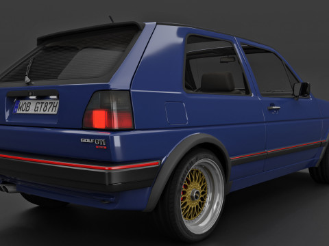 VW Golf GTI 16V MK2 - Complete Model Modello 3D