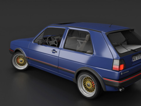 VW Golf GTI 16V MK2 - Complete Model Modello 3D