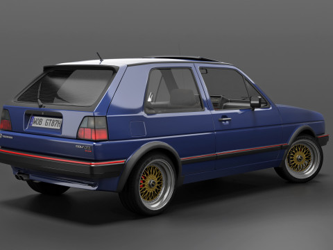 VW Golf GTI 16V MK2 - Complete Model Modello 3D