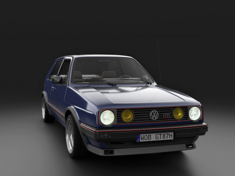 VW Golf GTI 16V MK2 - Complete Model Modello 3D