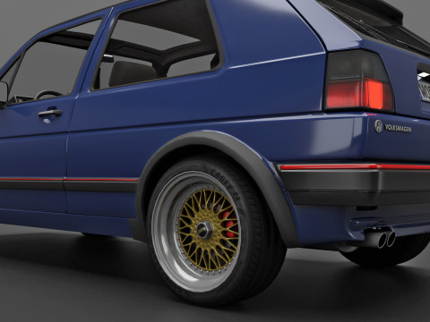 VW Golf GTI 16V MK2 - Complete Model Modello 3D