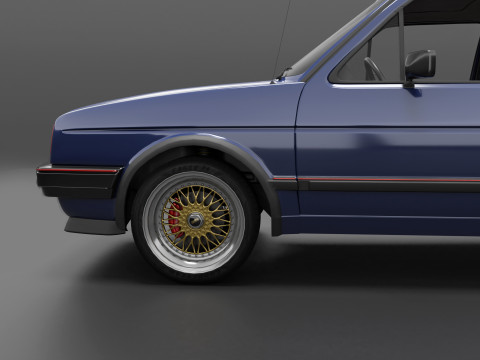 VW Golf GTI 16V MK2 - Complete Model Modello 3D