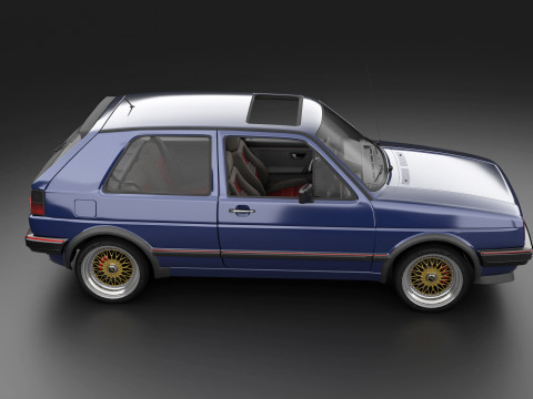 VW Golf GTI 16V MK2 - Complete Model Modello 3D