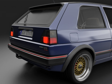 VW Golf GTI 16V MK2 - Complete Model Modello 3D