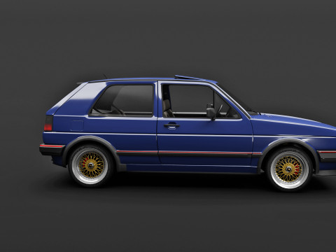 VW Golf GTI 16V MK2 - Complete Model Modello 3D