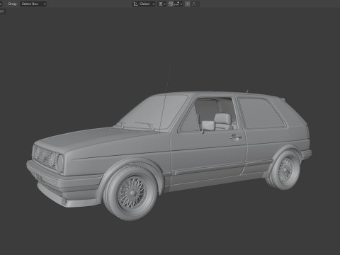 VW Golf GTI 16V MK2 - Complete Model Modello 3D
